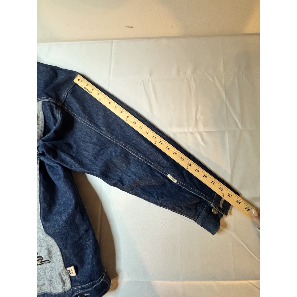 Y2K Kno' Betta Denim Jacket Sz Medium Blue With Back Mouse Patch  Hip Hop - Picture 15 of 16